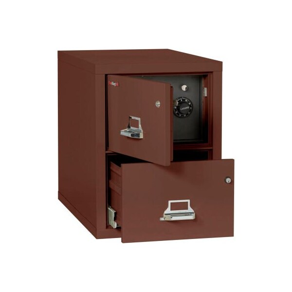 Fire King Fireking Fireproof 2 Drawer Vertical Safe-In-File Legal 20-13/16"Wx31-9/16"Dx27-3/4"H Brown 2-2131-CBRSF - main